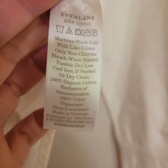 Everlane white long sleeved button up NWT - Picture 4 of 9